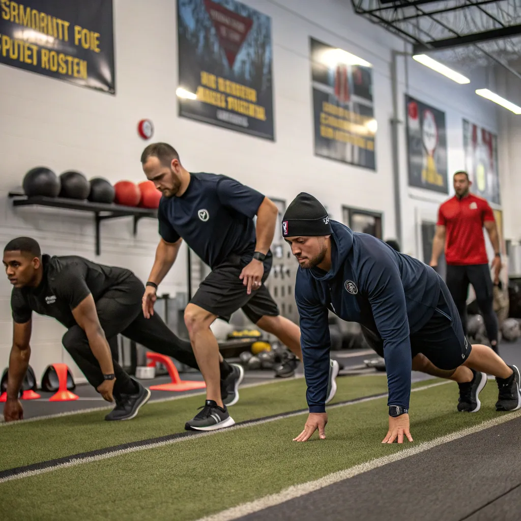 Team members engaged in a training session